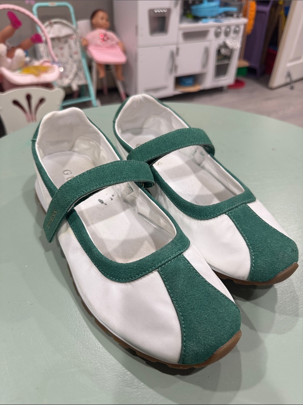 Guess Treece Green & White Sneaker Flats